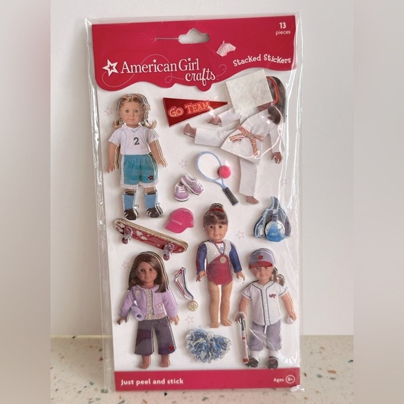 American Girl Doll Crafts Peel and Stick Stacked‎ Stickers 13 Pieces - Picture 1 of 2